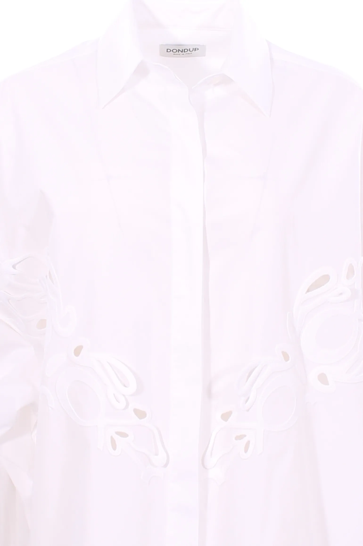 Abito camicia in cotone con ricami