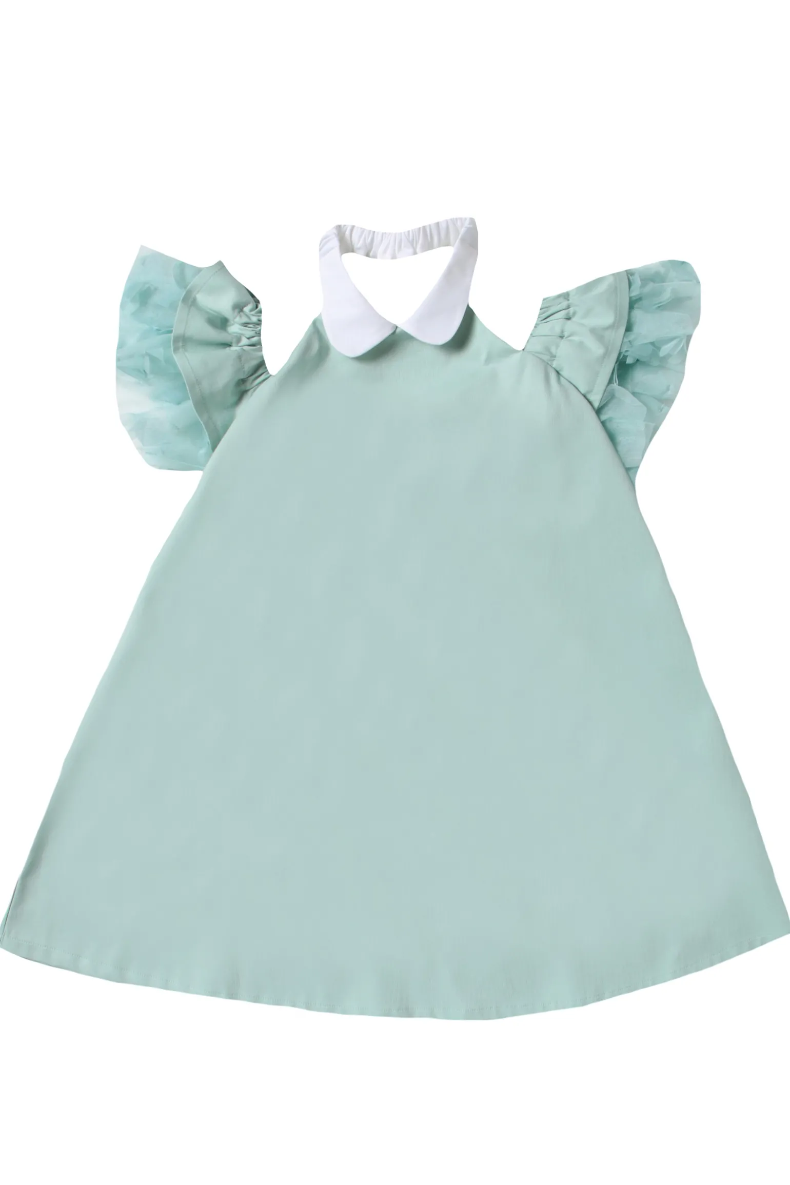 Abito con tulle in cotone stretch