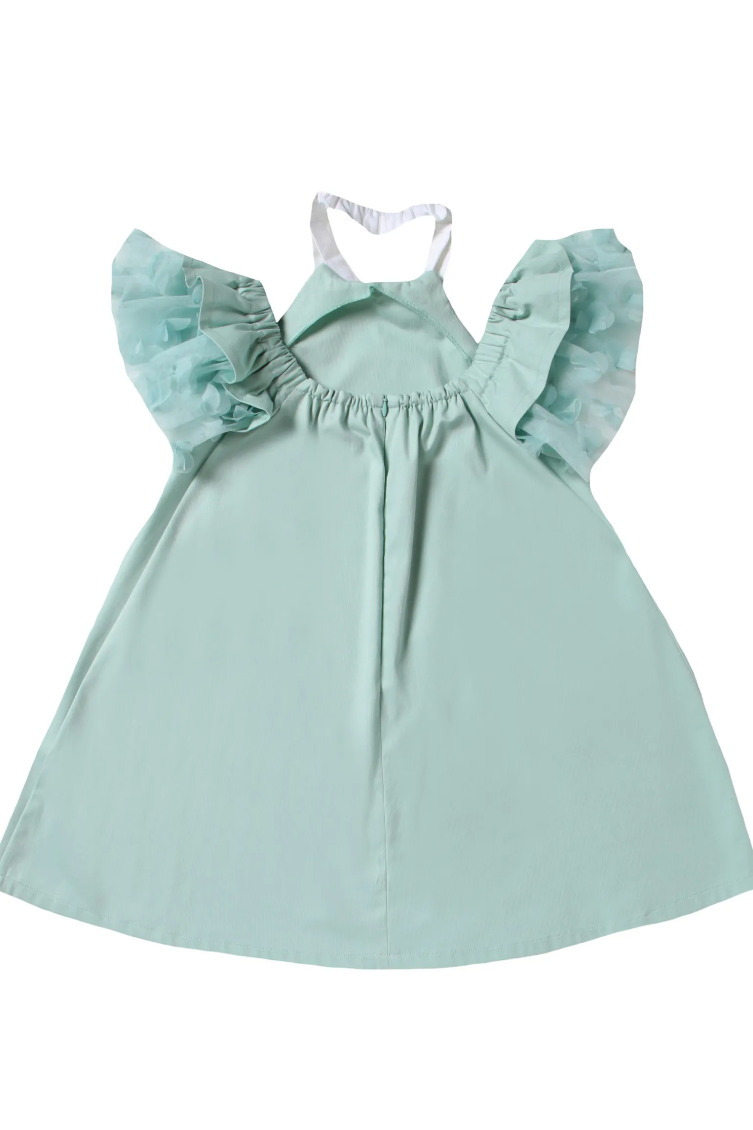 Abito con tulle in cotone stretch