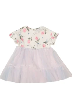 Abito con tulle rose