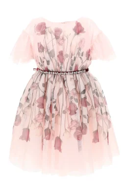 Abito con tulle rose