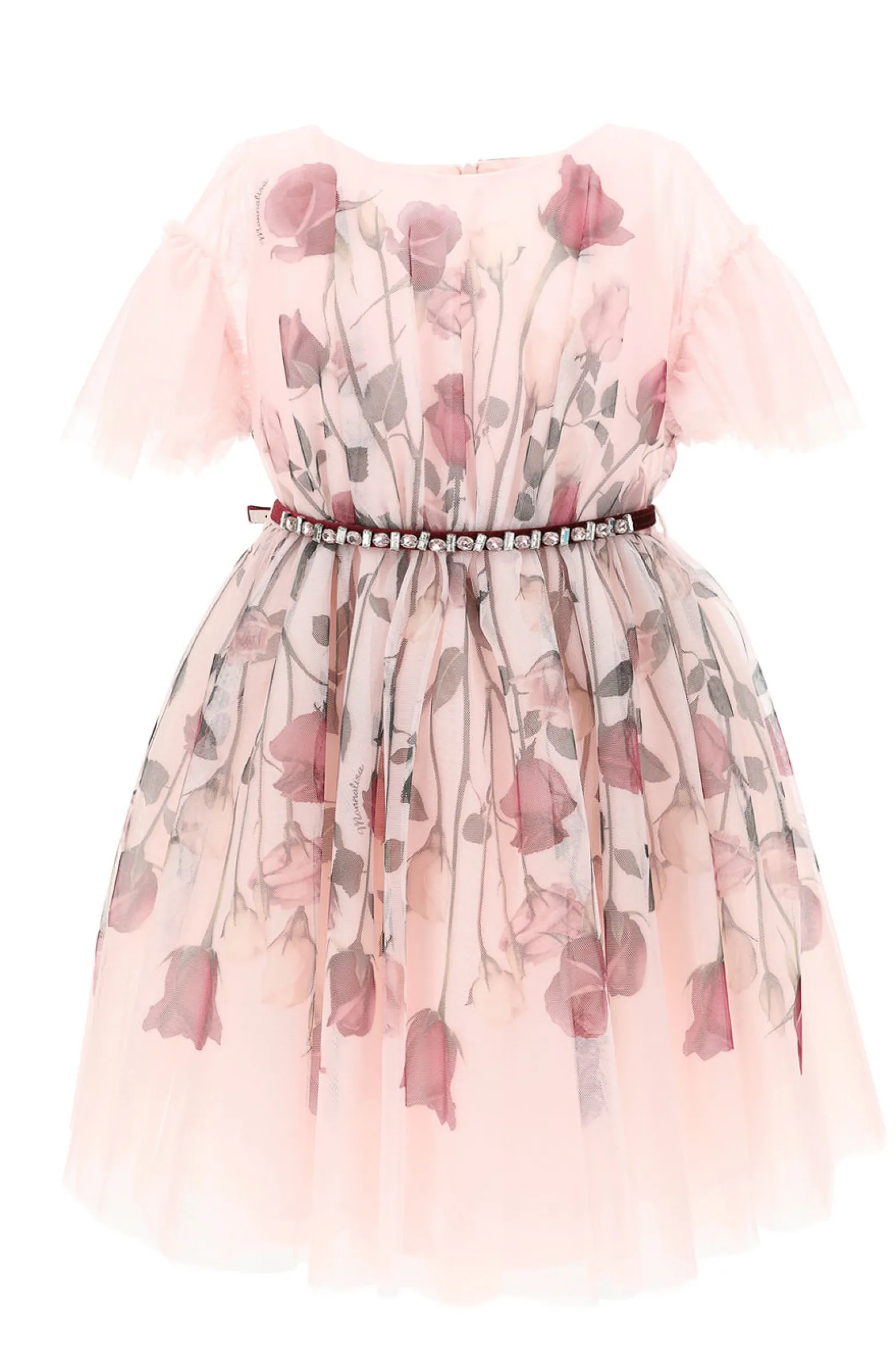 Abito con tulle rose