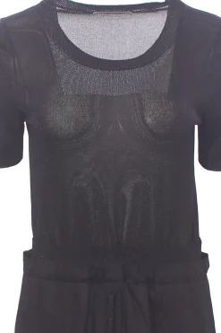 Abito doppiato effetto lurex con coulisse