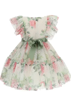 Abito in tulle stampa rose