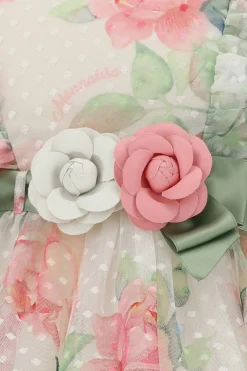Abito in tulle stampa rose
