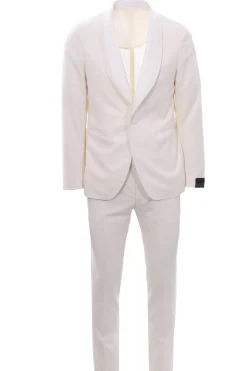 Abito smoking collo scialle in lana super 120's natural stretch