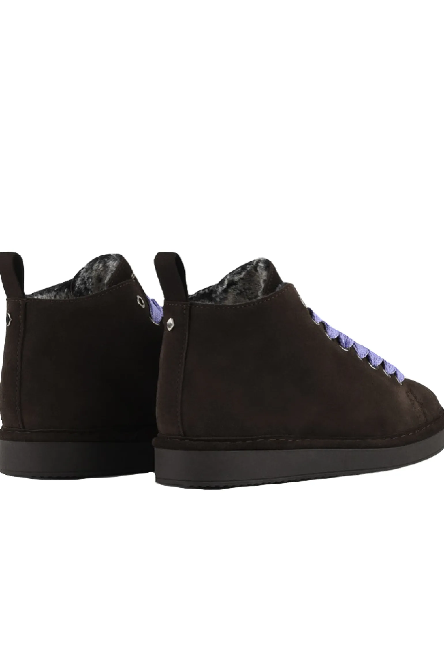 Ankle boot suede faux fur lining
