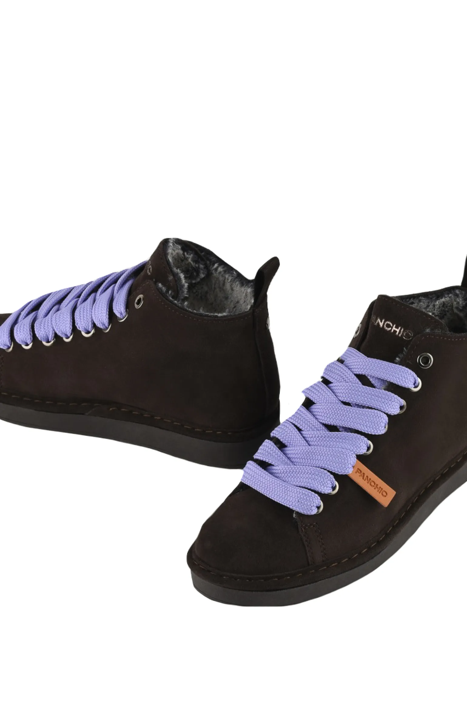 Ankle boot suede faux fur lining