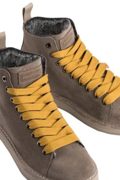 Ankle boot suede faux fur lining