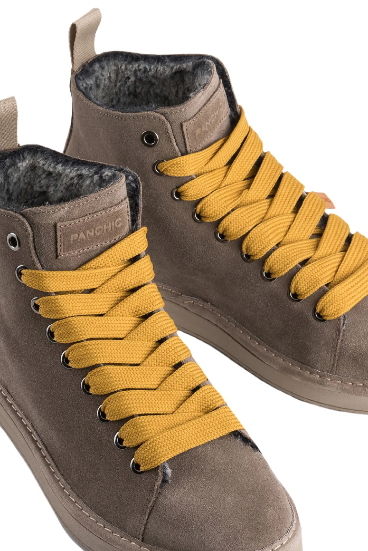 Ankle boot suede faux fur lining