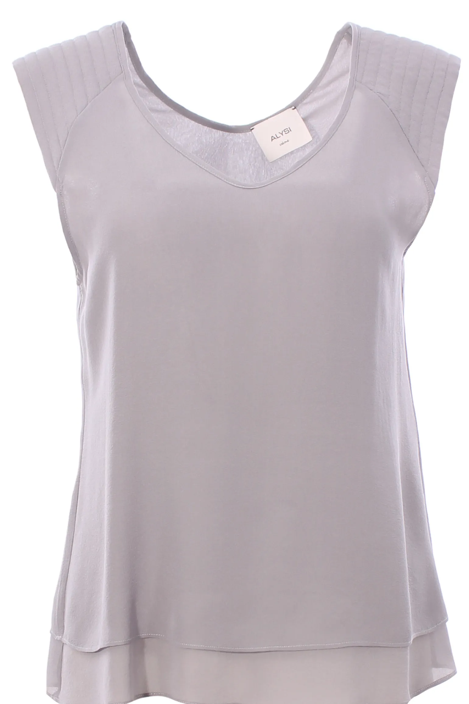 Blusa georgette collo a v
