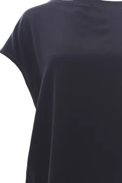 Blusa in crepe de chine asimmetrica