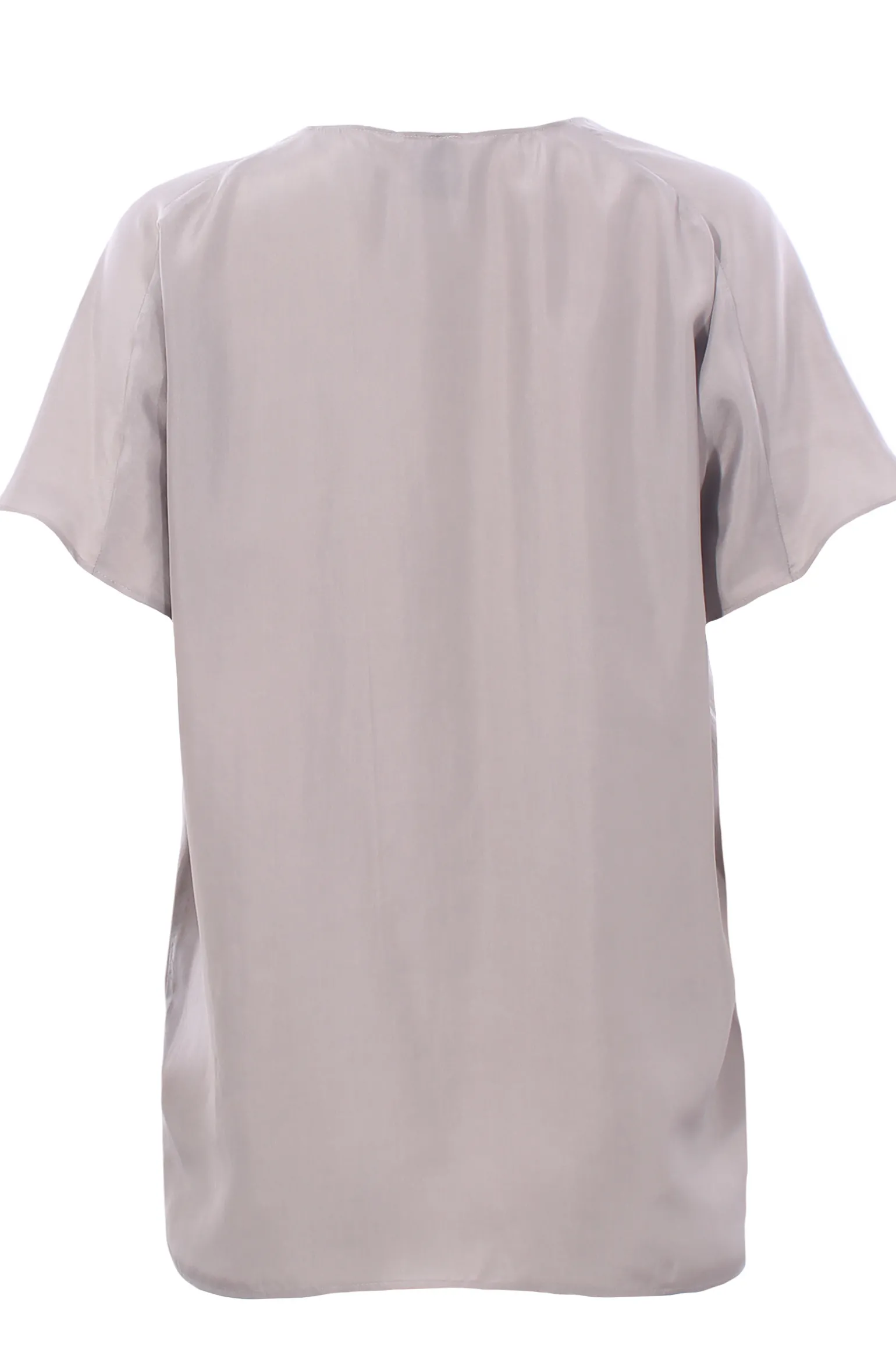 Blusa in seta collo a v