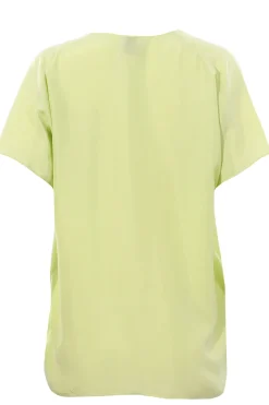Blusa in seta collo a v