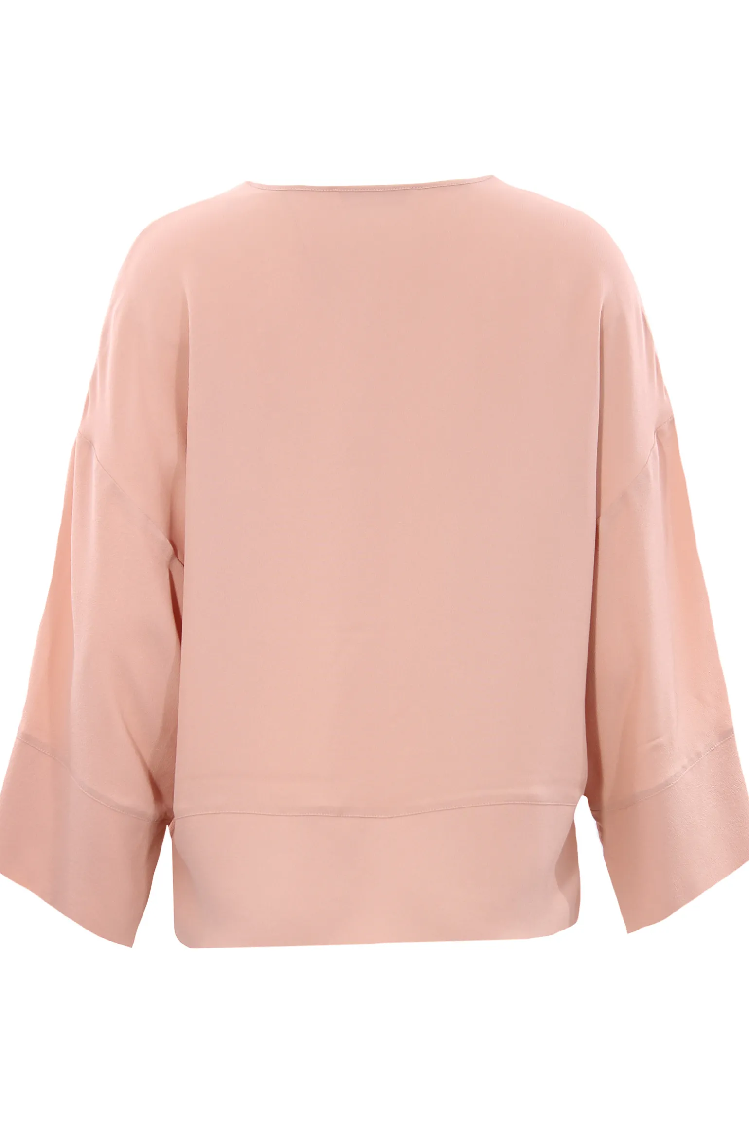 Blusa in seta con applicazione monile