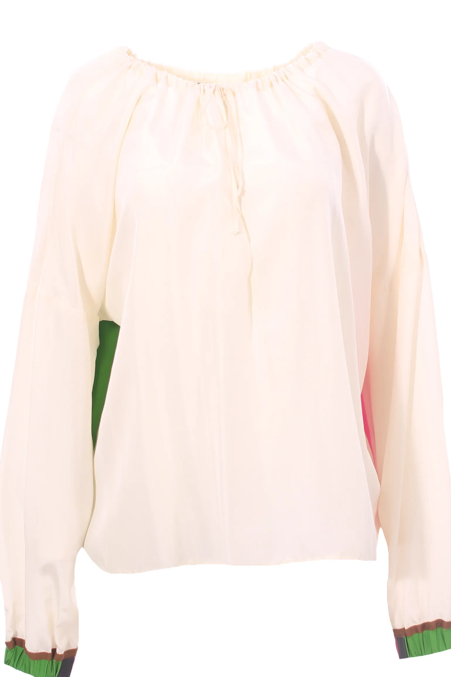 Blusa in seta con coulisse