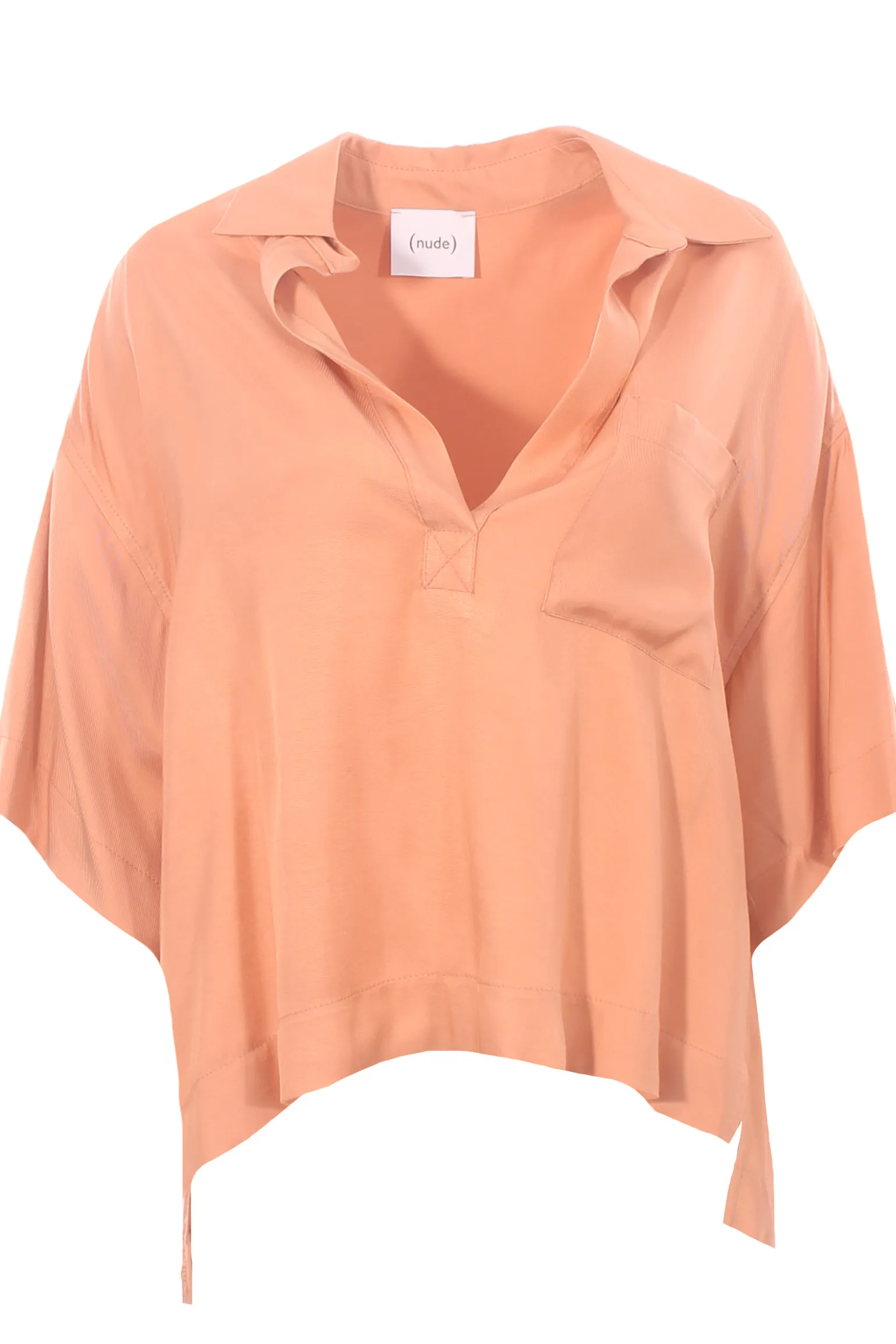 Blusa polo in viscosa