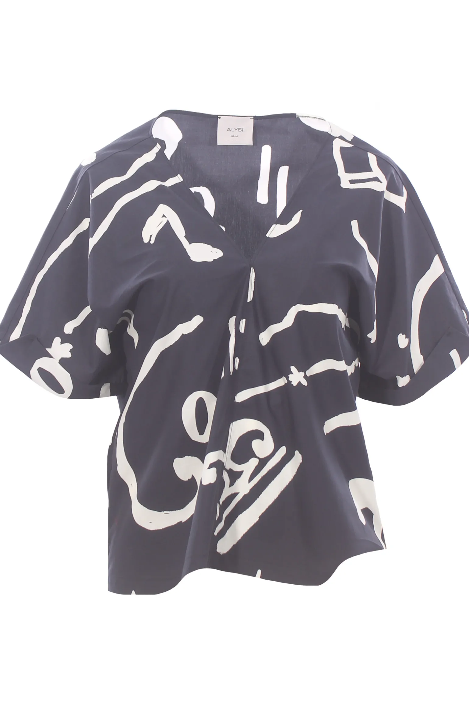 Blusa printed in cotone stampato
