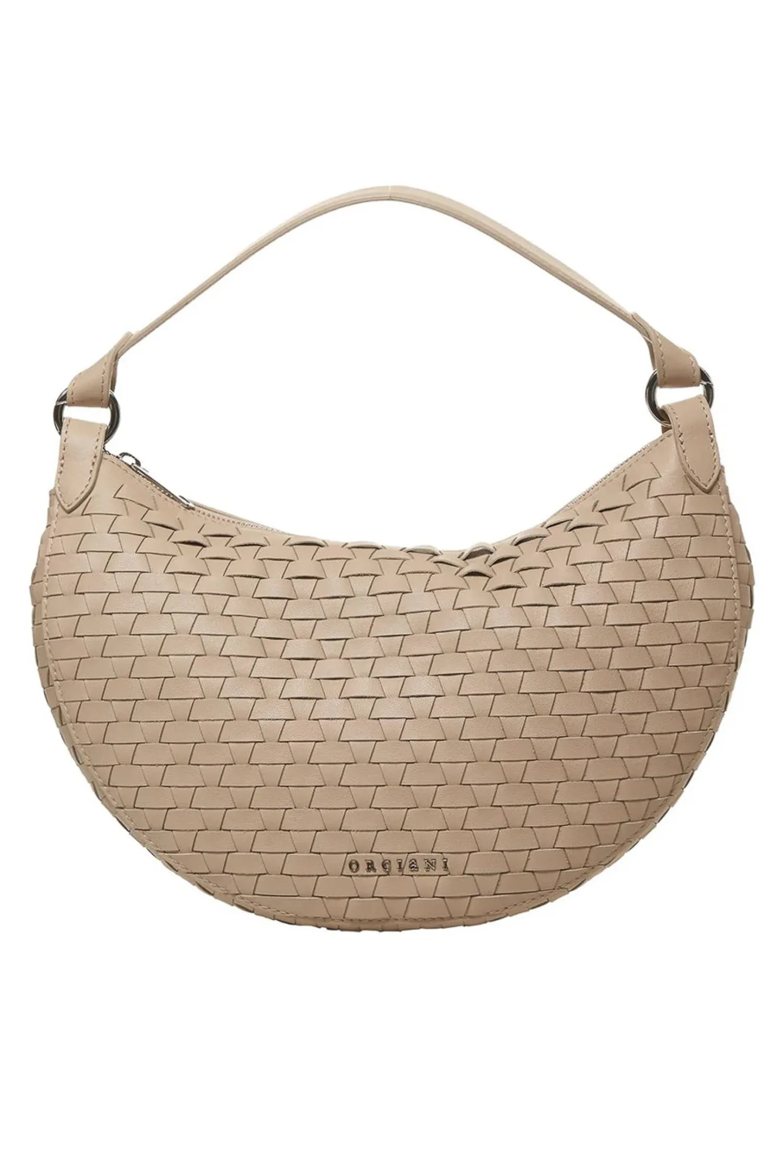 Borsa dumpling nappa woven large in pelle intrecciata