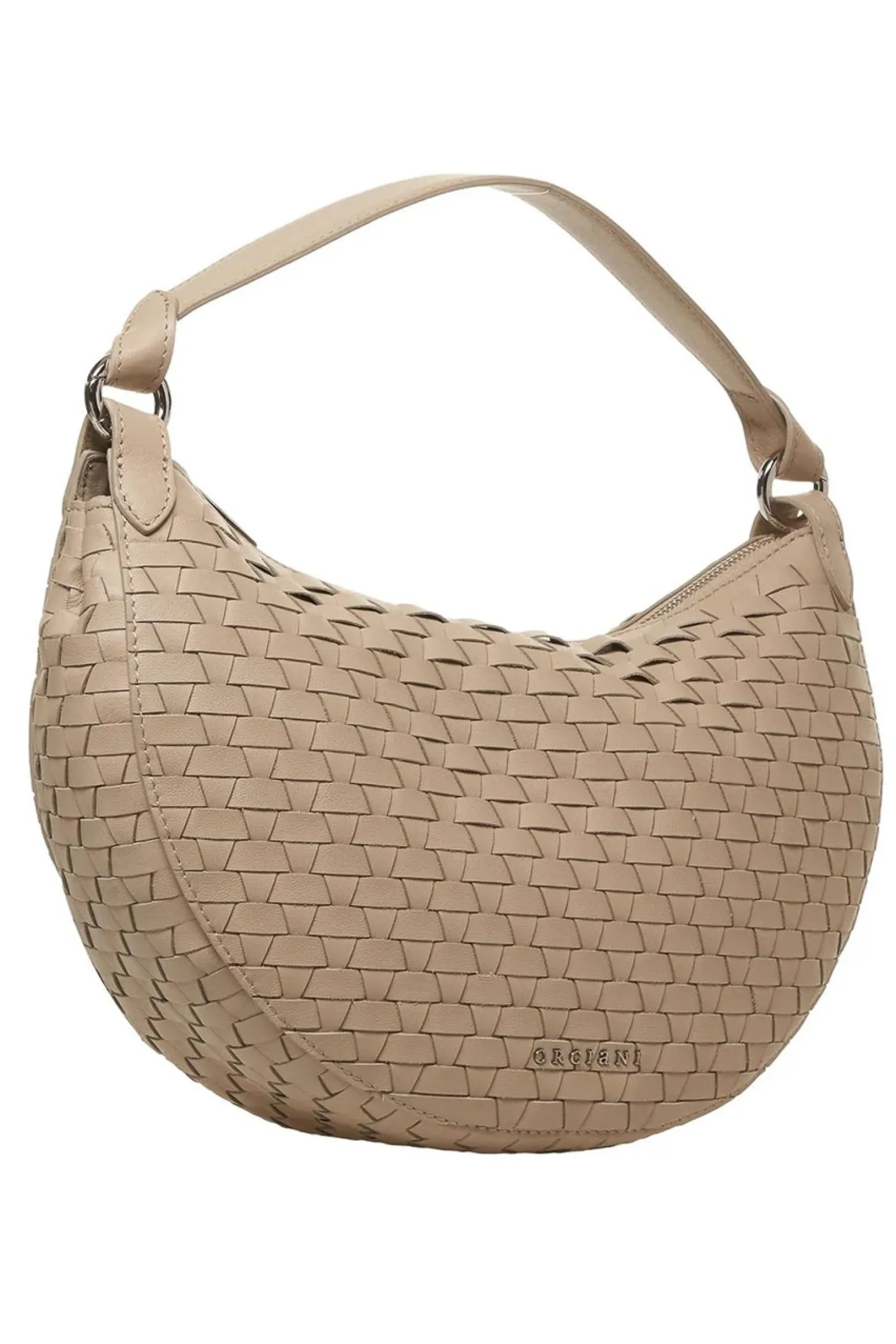 Borsa dumpling nappa woven large in pelle intrecciata
