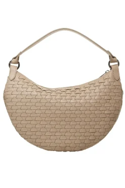 Borsa dumpling nappa woven large in pelle intrecciata
