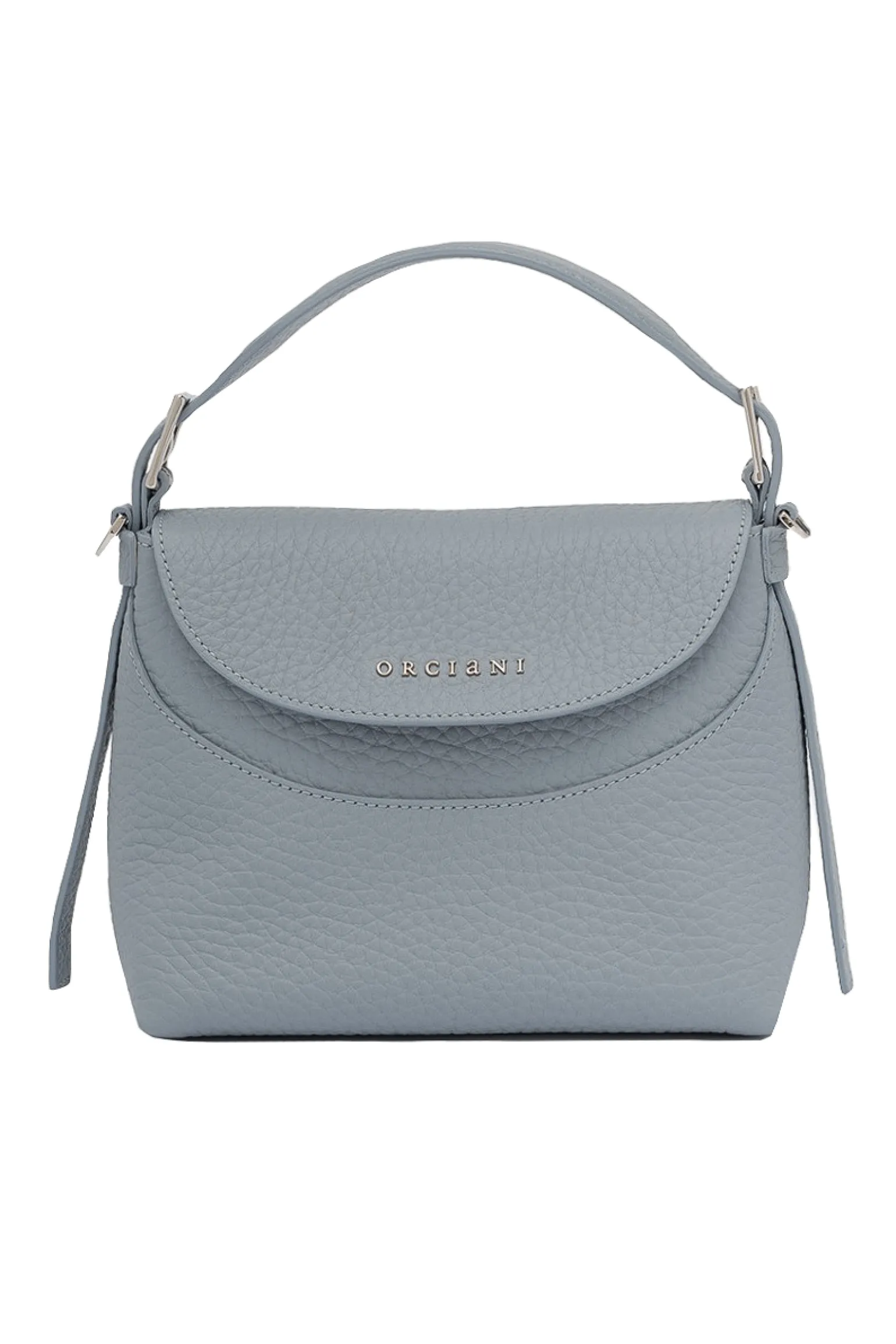 borsa nana small soft in pelle martellata con tracolla