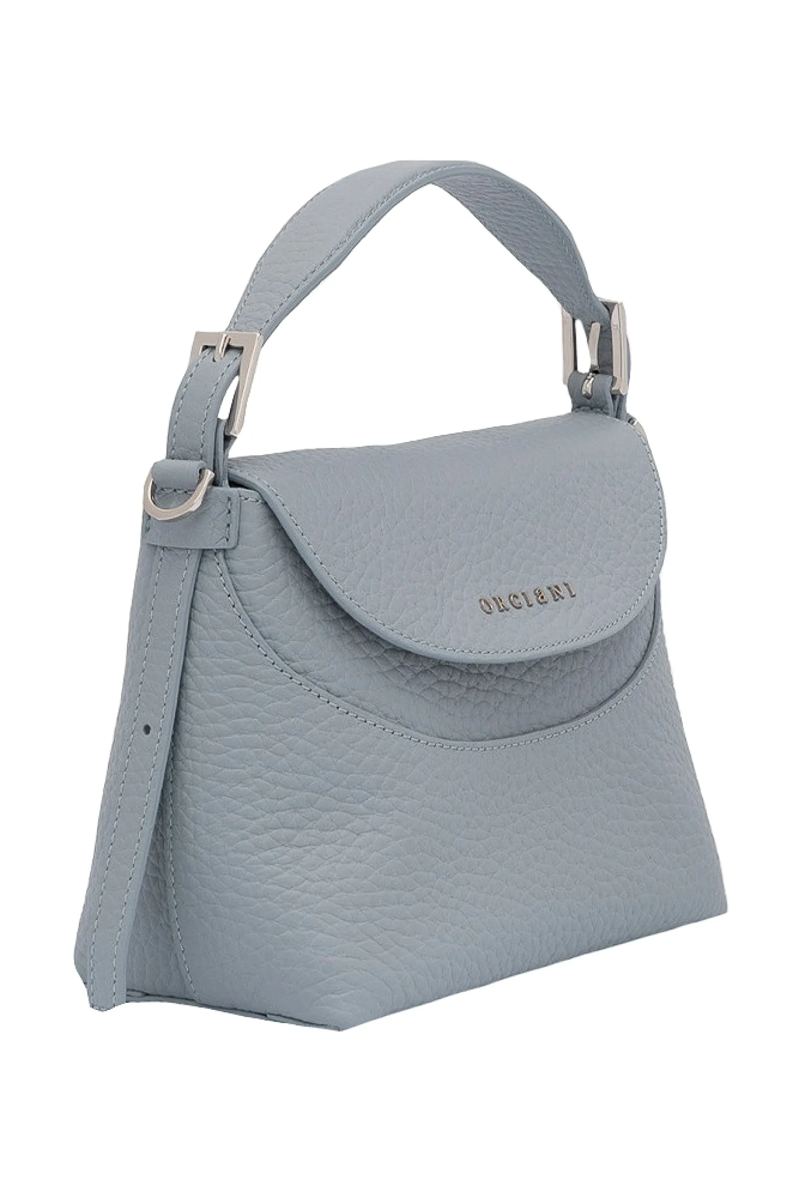 borsa nana small soft in pelle martellata con tracolla