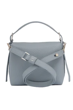 borsa nana small soft in pelle martellata con tracolla