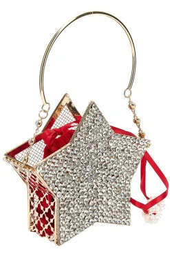 Borsa stella con strass