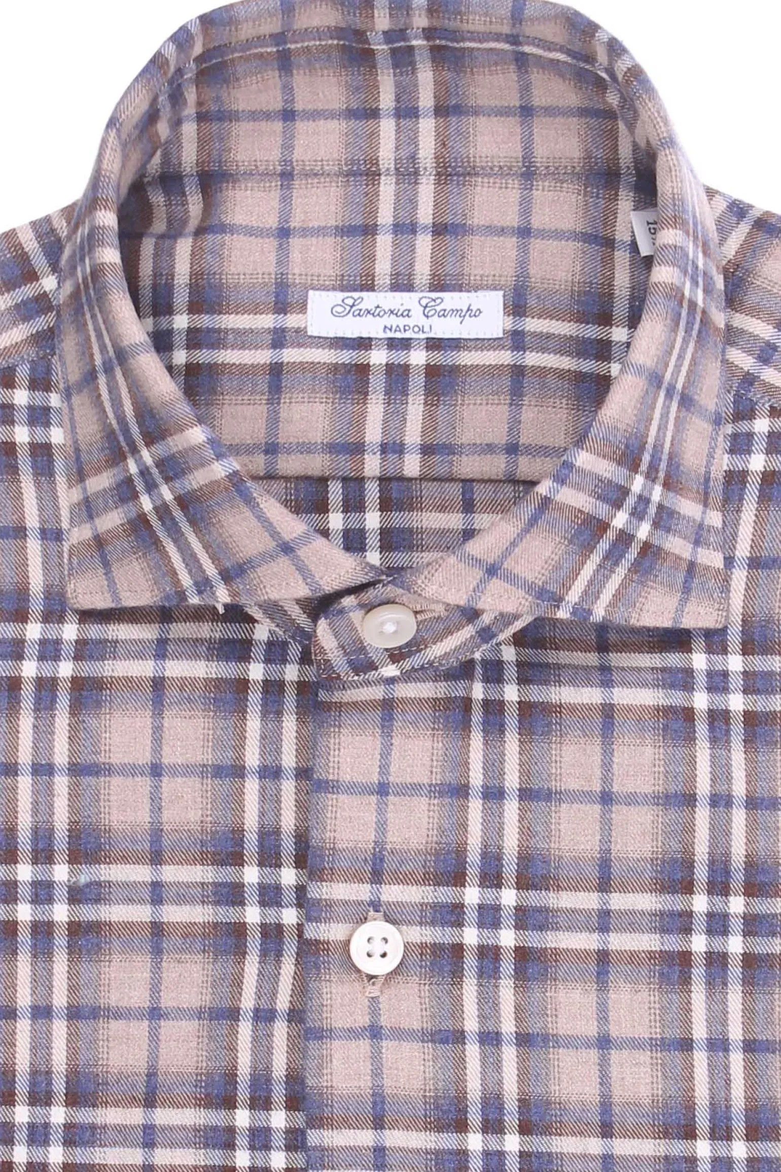 camicia a quadretti in flanella di cotone