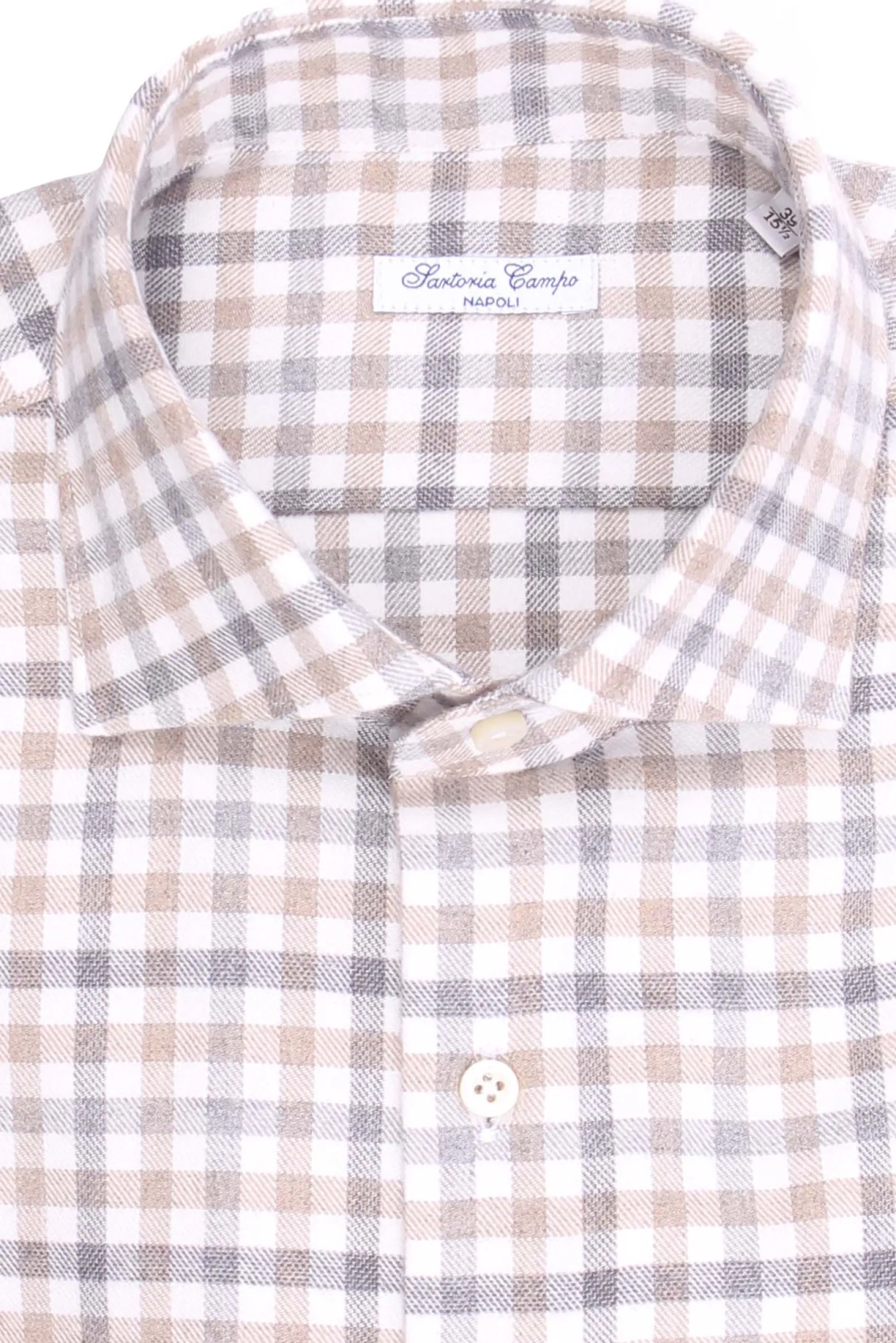camicia a quadretti in flanella di cotone