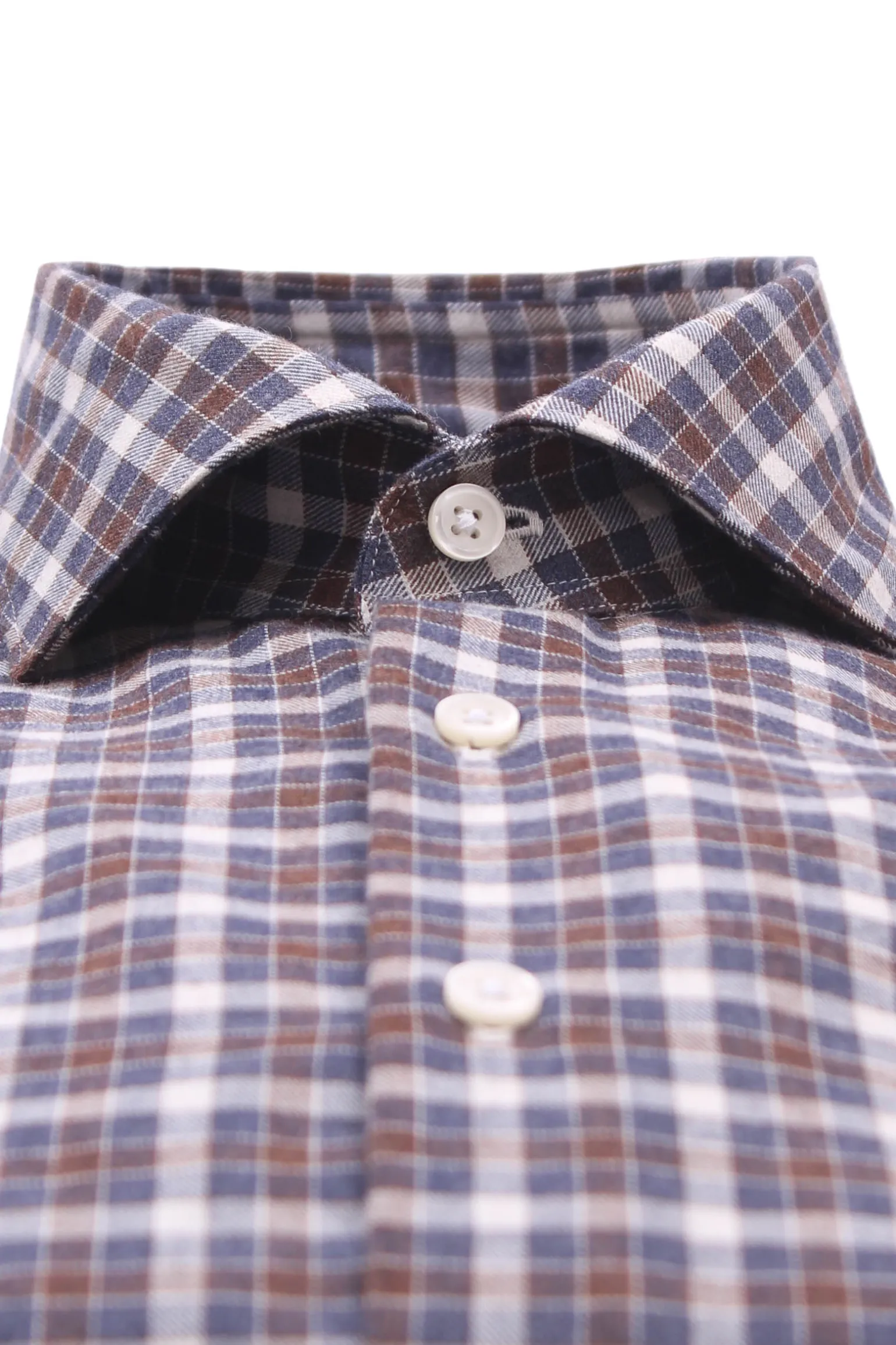 camicia a quadretti in flanella di cotone