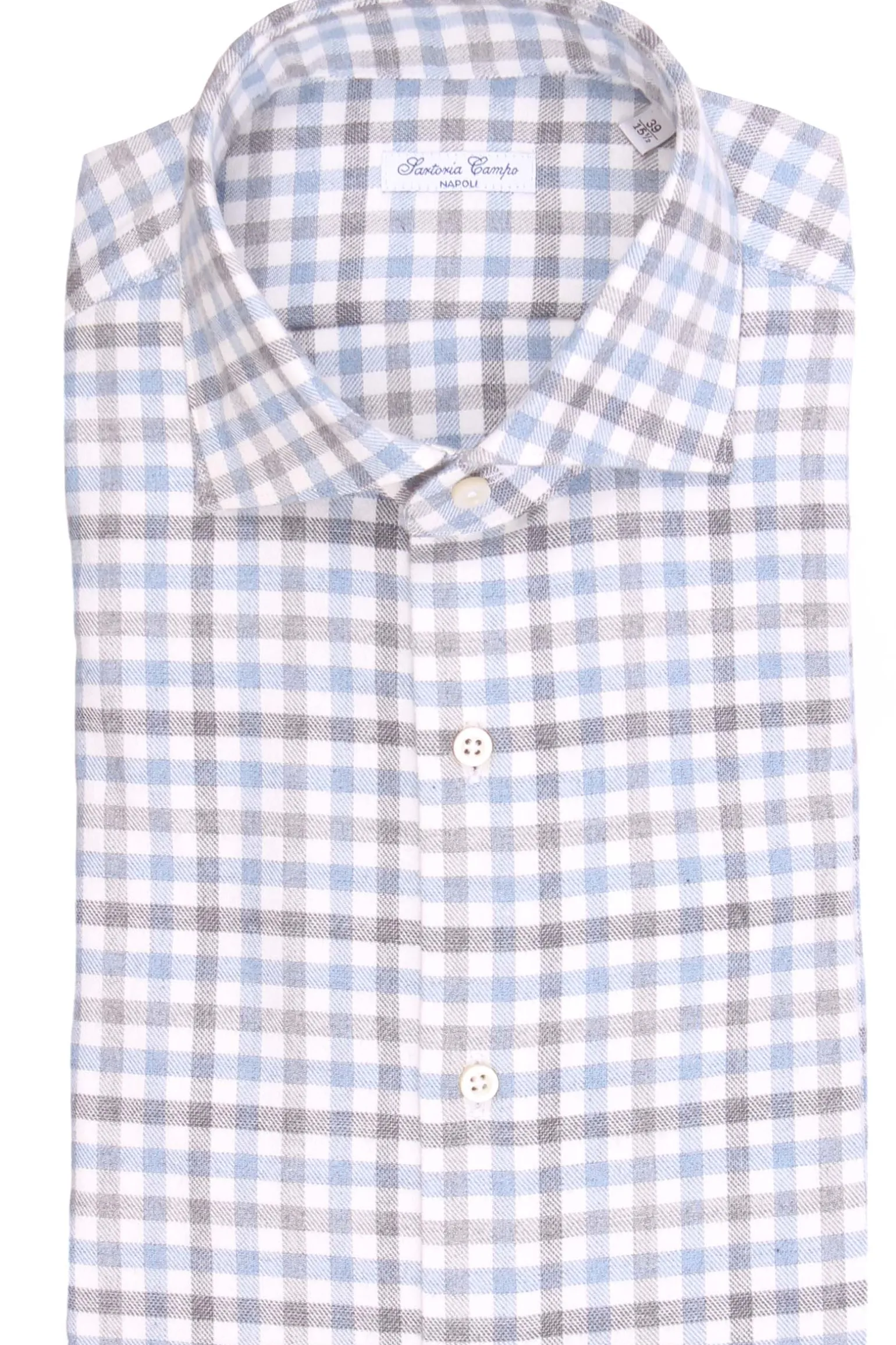 camicia a quadretti in flanella di cotone