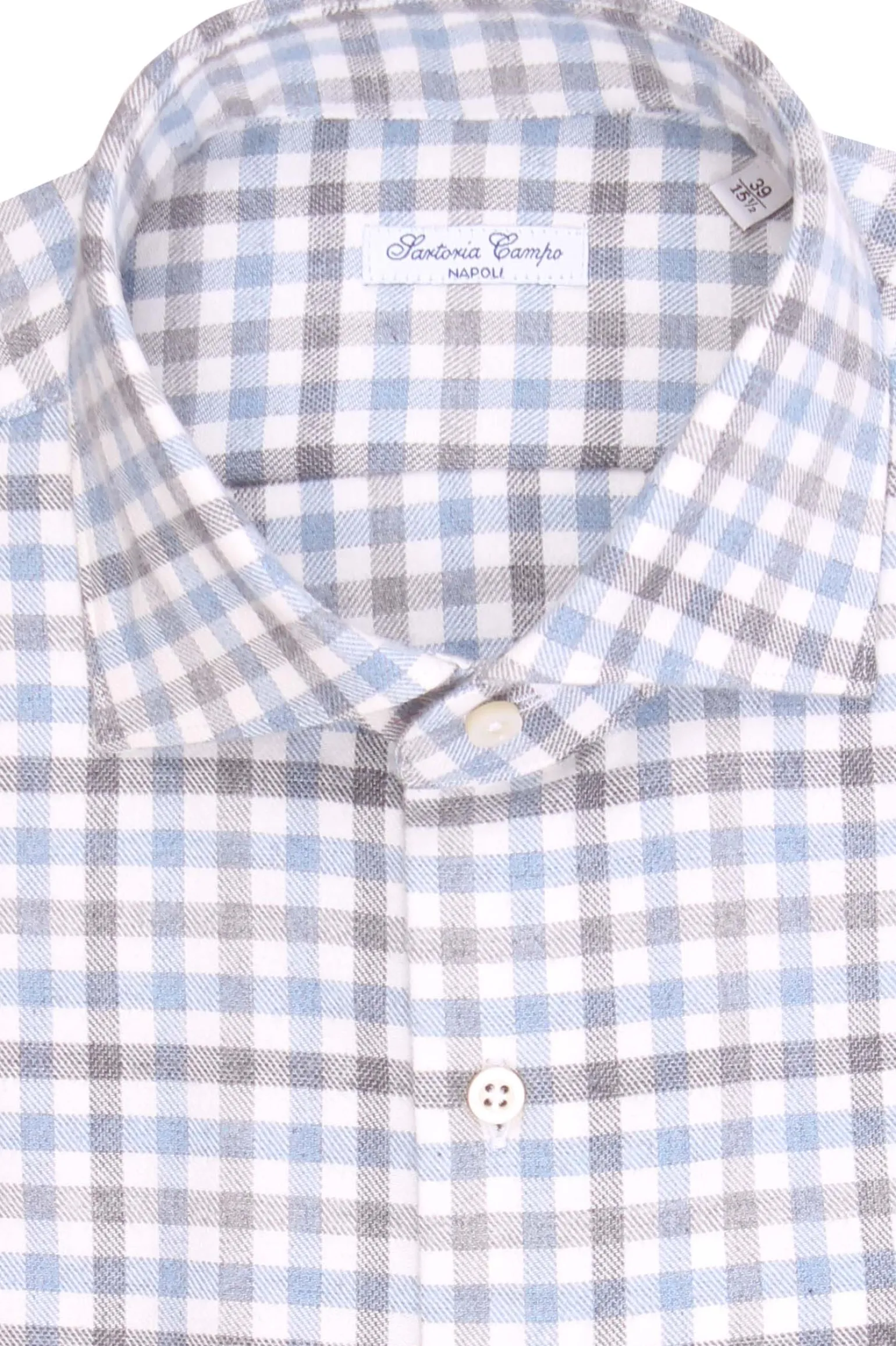 camicia a quadretti in flanella di cotone