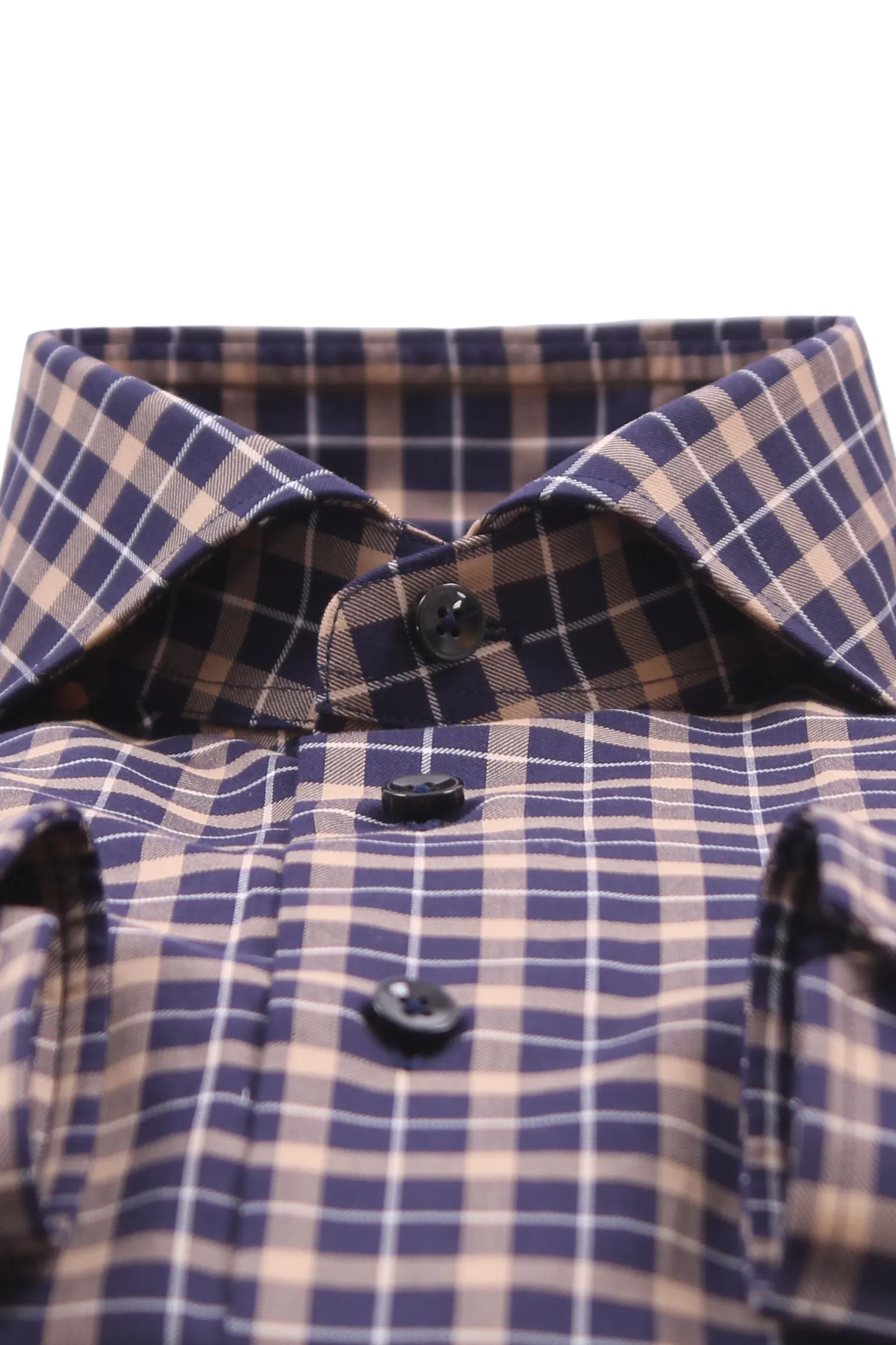 camicia a quadri in twill di cotone