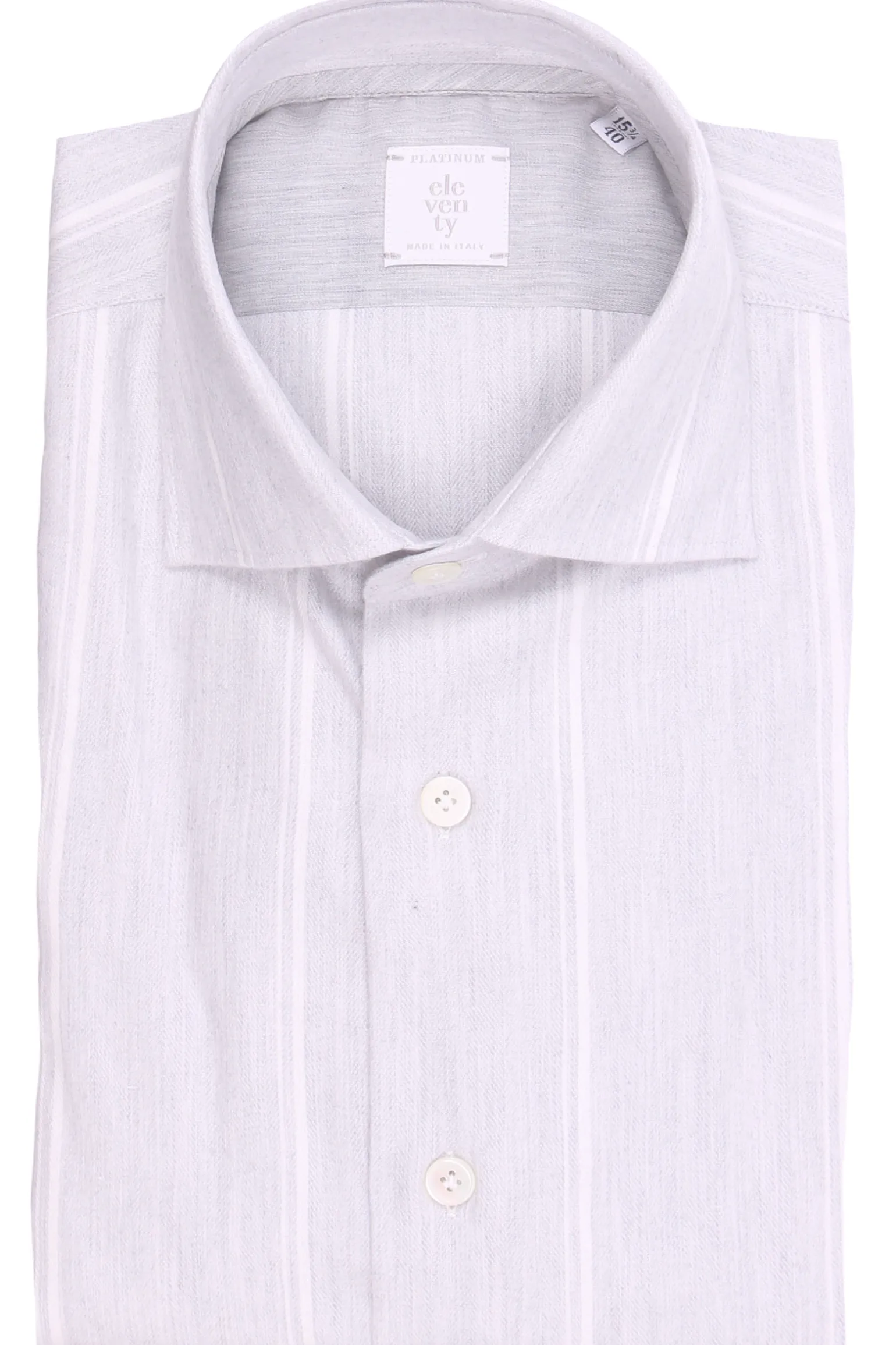camicia a righe in flanella di cotone e lyocell
