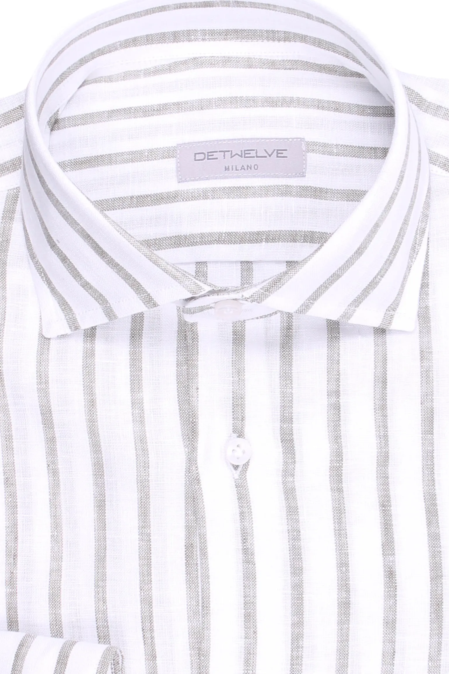 camicia a righe in lino