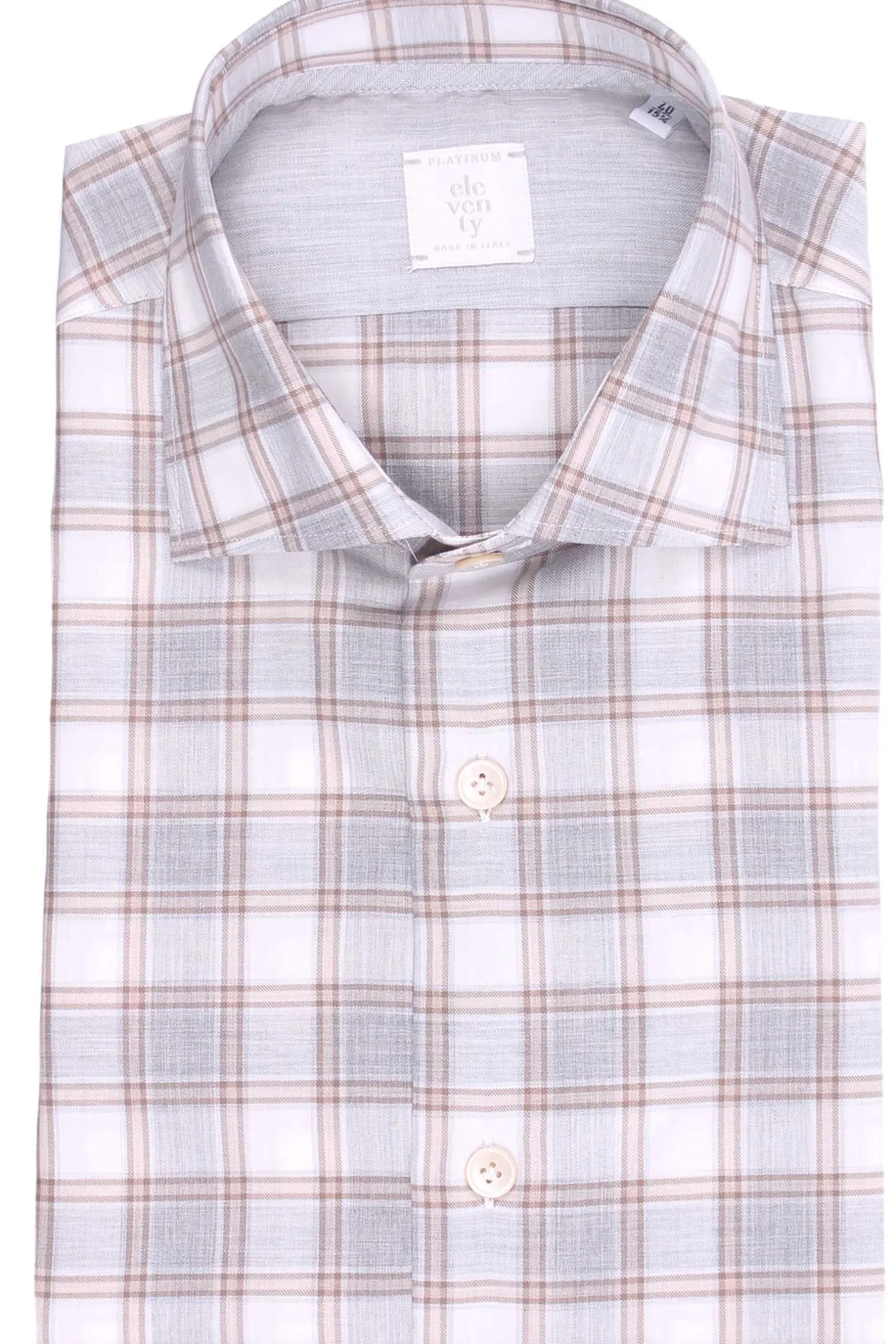 camicia check in cotone