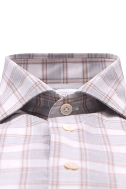 camicia check in cotone