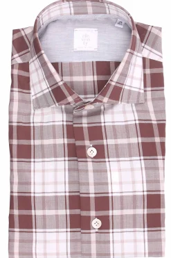 camicia check in cotone