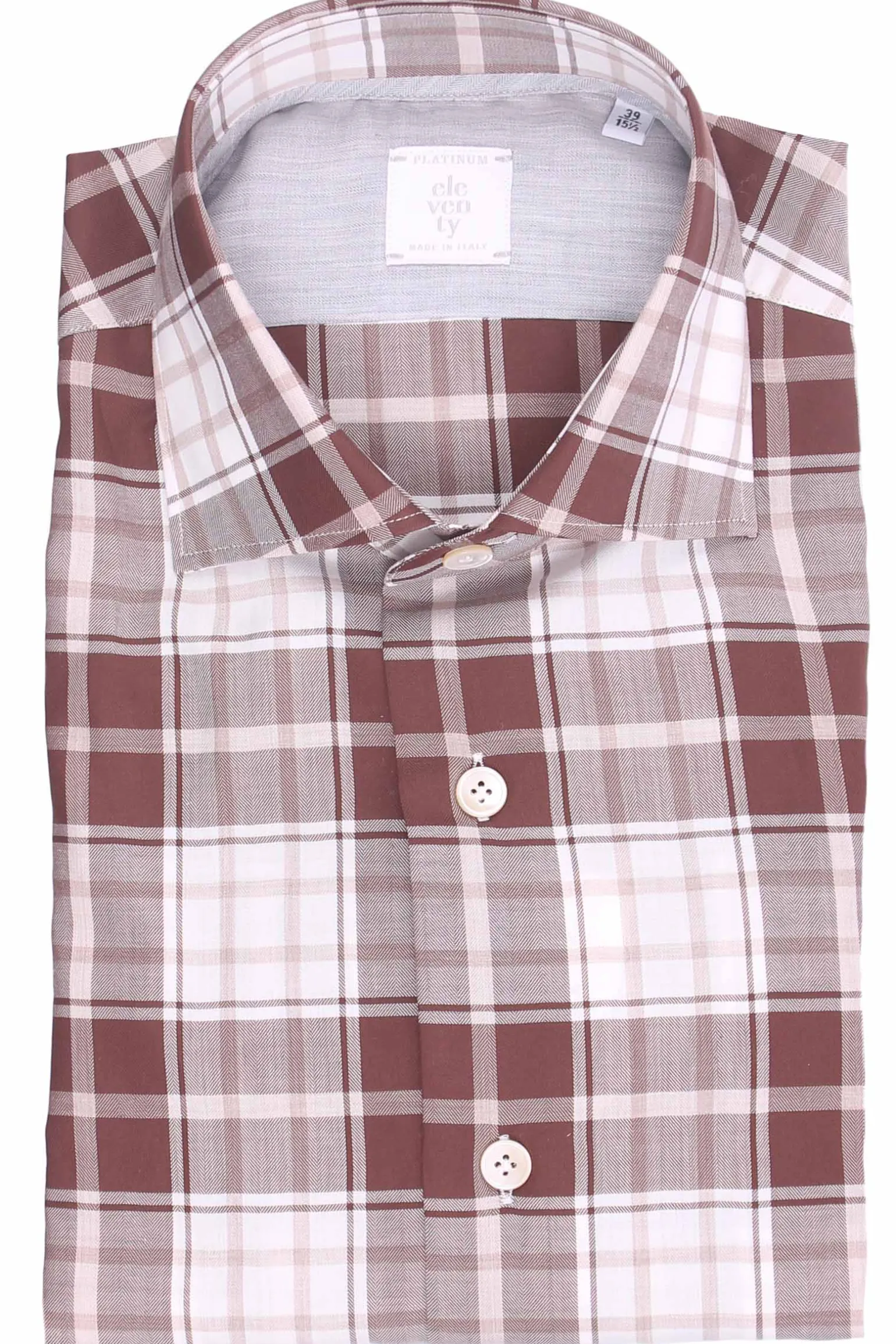 camicia check in cotone