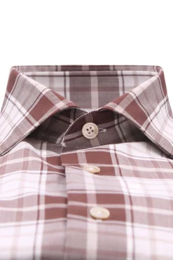 camicia check in cotone