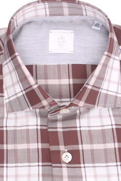 camicia check in cotone