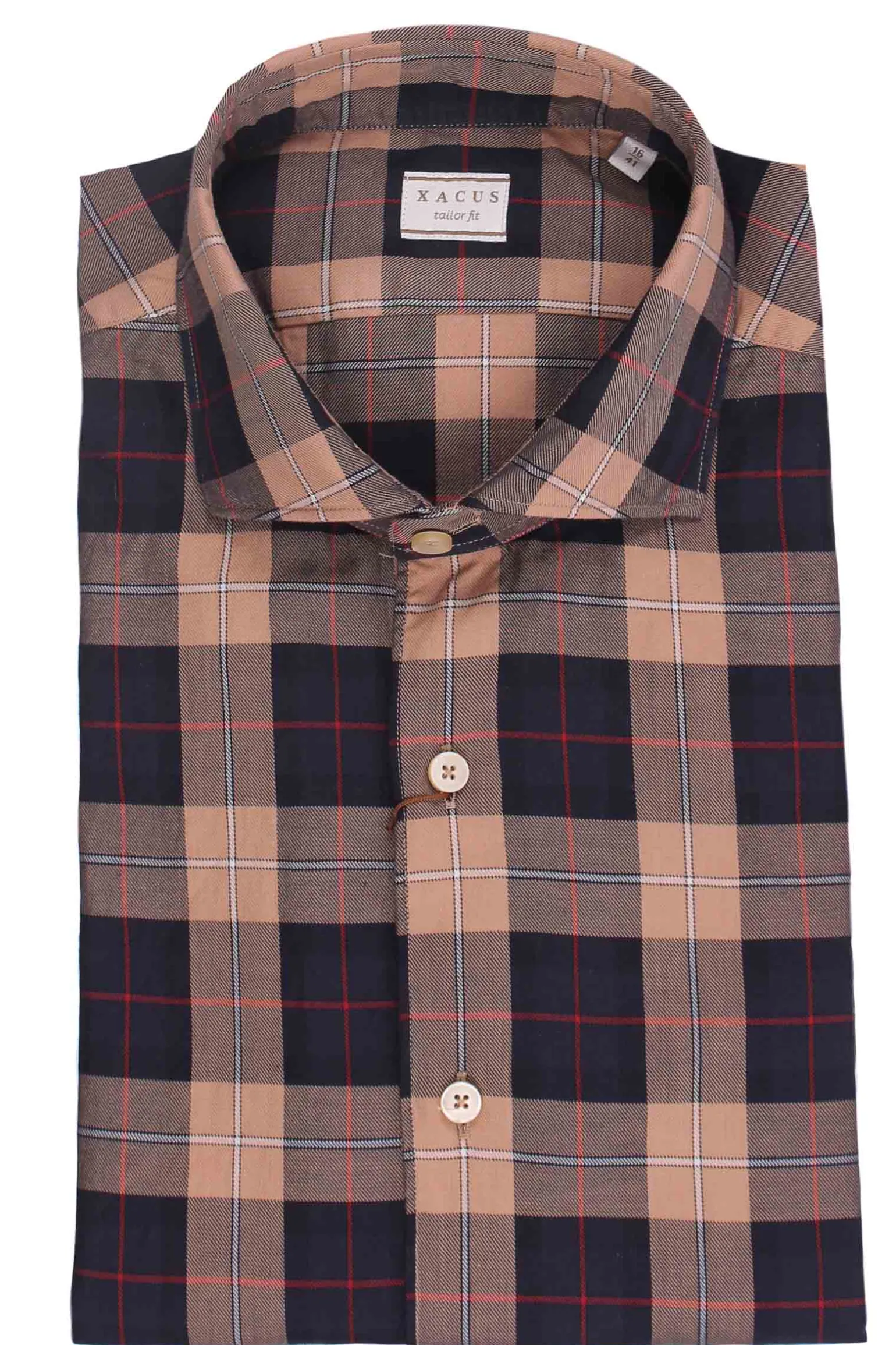 Camicia check in twill di cotone