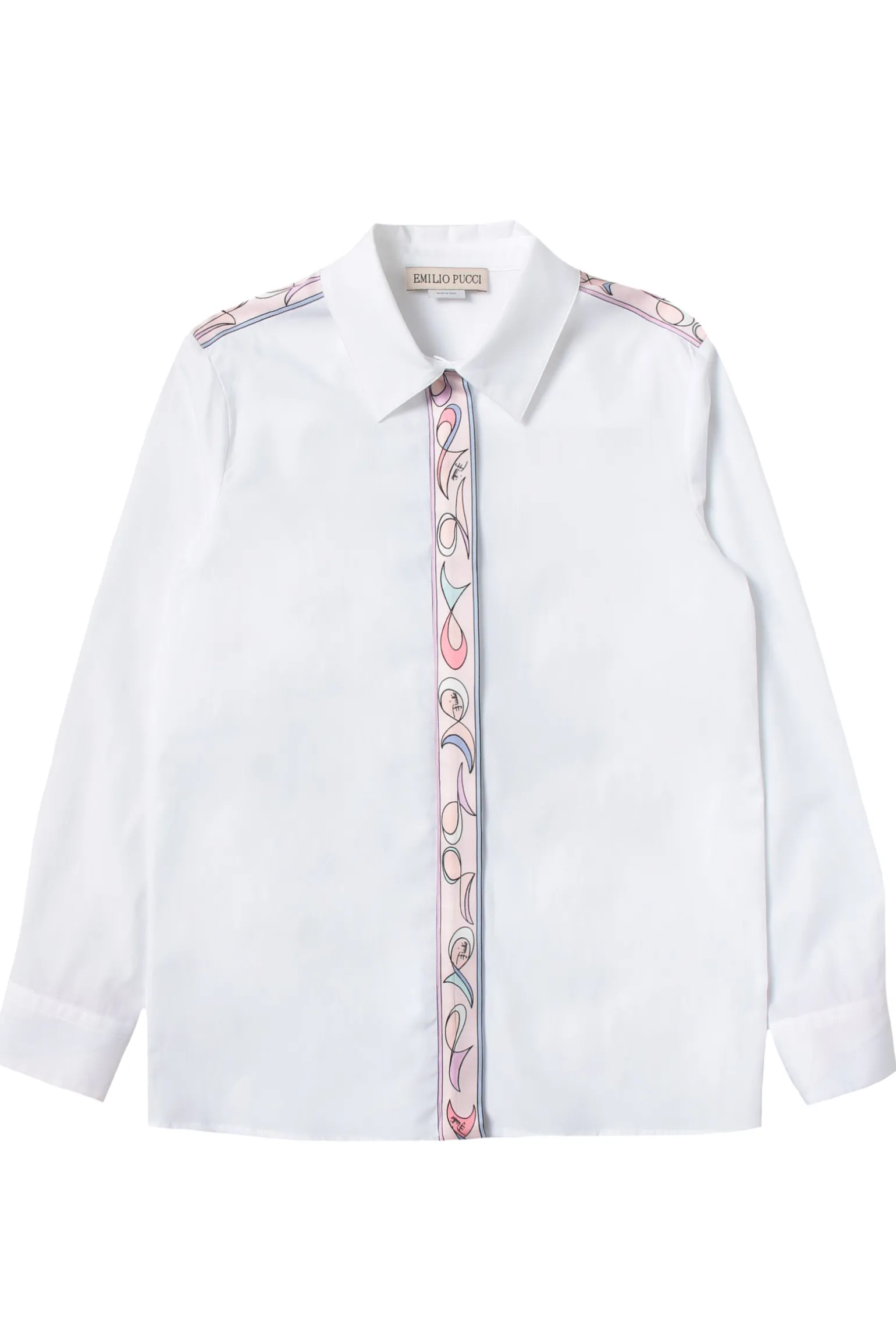 Camicia con bande in contrasto