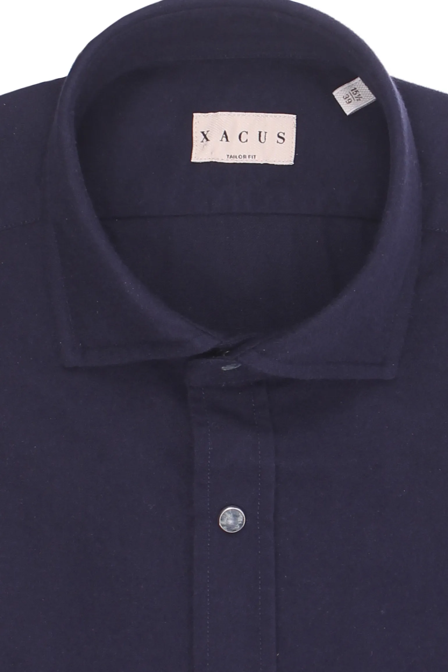 camicia con bottoni automatici a contrasto
