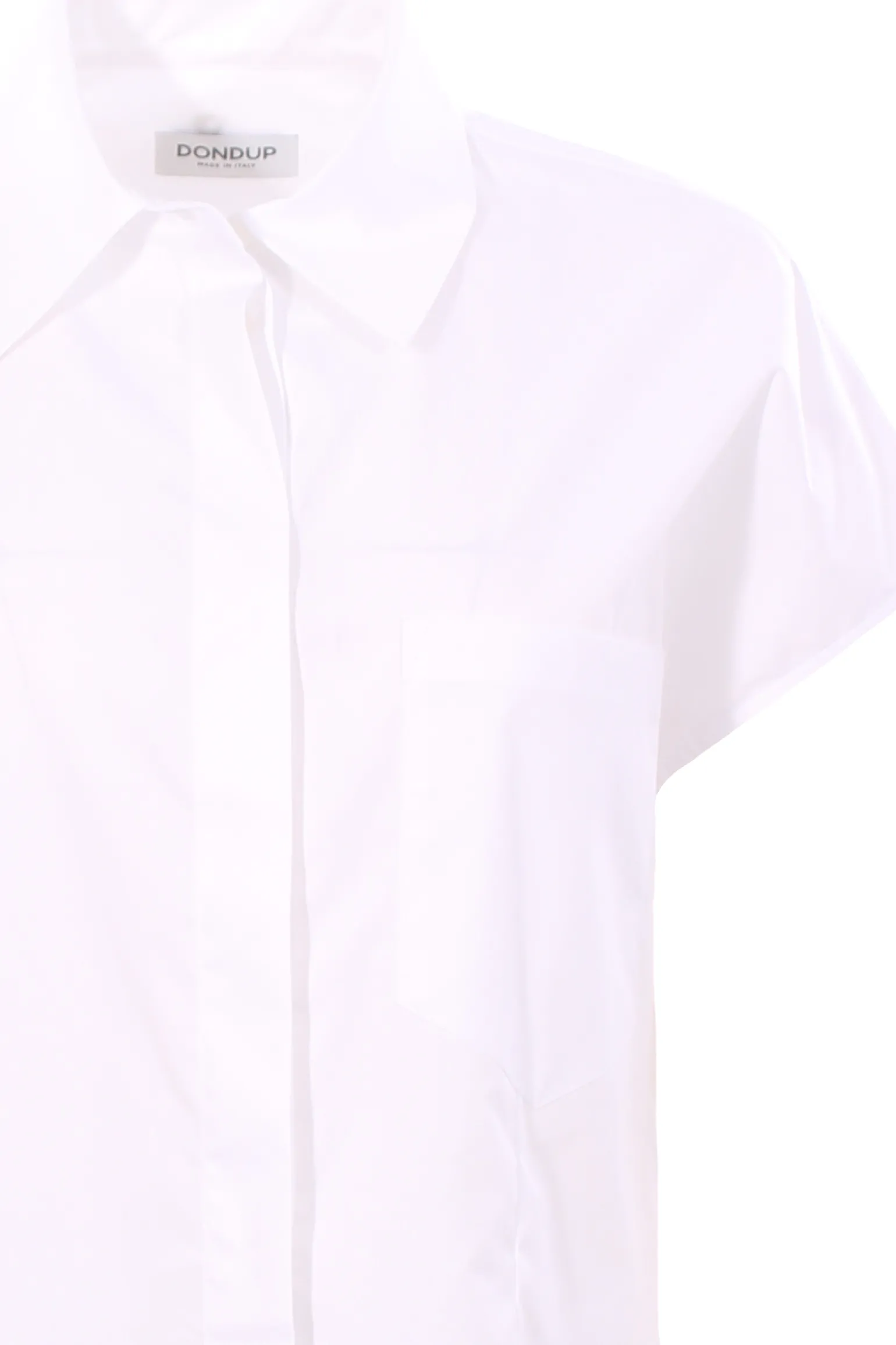 Camicia corta in cotone con ricami