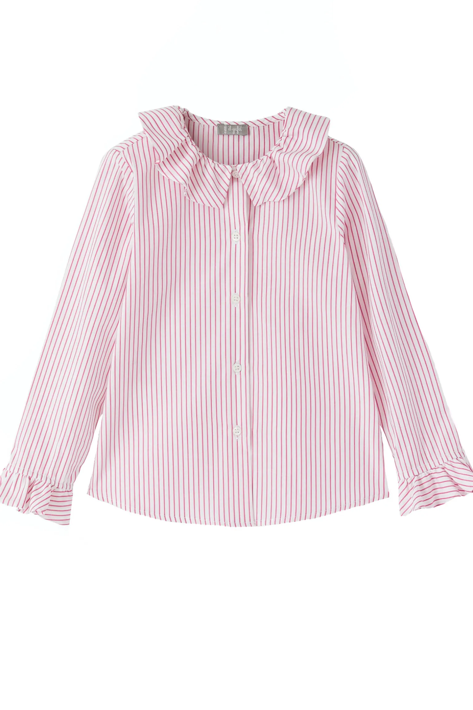 Camicia in cotone con rouches