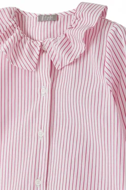 Camicia in cotone con rouches