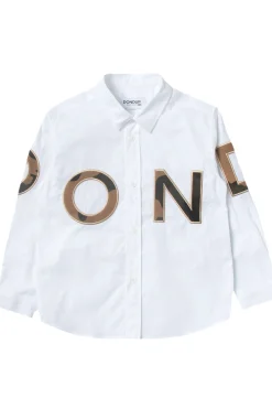 Camicia in cotone logo